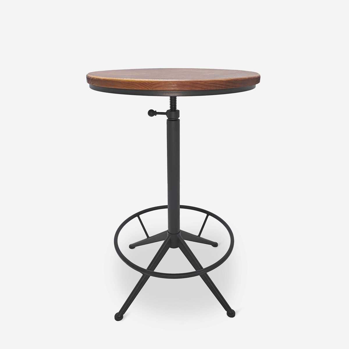 Table de bar cuisine ronde style industriel vintage réglable Girus Promotion Table de bar cuisine ronde style industriel vintage réglable Girus Promotion