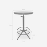 Table de bar cuisine ronde style industriel vintage réglable Girus Offre