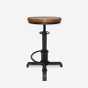Tabouret de bar réglable à vis de style industriel vintage Helix Promotion