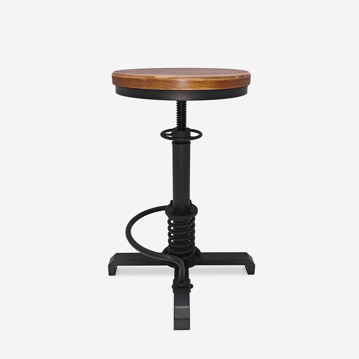 Tabouret de bar réglable à vis de style industriel vintage Helix