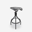 Tabouret en métal noir style vintage industriel réglable Latas Promotion