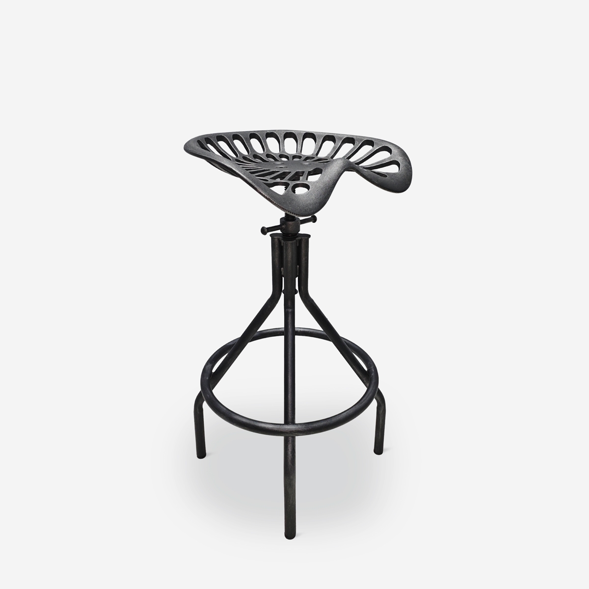 Tabouret en métal noir style vintage industriel réglable Latas Promotion Tabouret en métal noir style vintage industriel réglable Latas Promotion