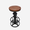 Tabouret de bar vintage industriel réglable avec repose-pieds Ziblo Vente
