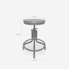Tabouret de bar cuisine au style industriel réglable à vis Skape Offre