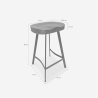 Tabouret industriel en bois et métal vintage pour cuisine Lumax Réductions