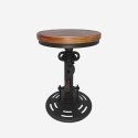 Tabouret vintage de bar industriel réglable avec manivelle Zunor Offre