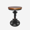 Tabouret vintage de bar industriel réglable avec manivelle Zunor Offre