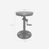 Tabouret vintage de bar industriel réglable avec manivelle Zunor Remises