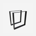 2 pieds rectangulaires pour table 65x71cm métal noir industriel Quill Promotion