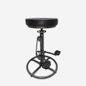 Tabouret de bar pub style industriel en similicuir repose-pieds Glint Promotion