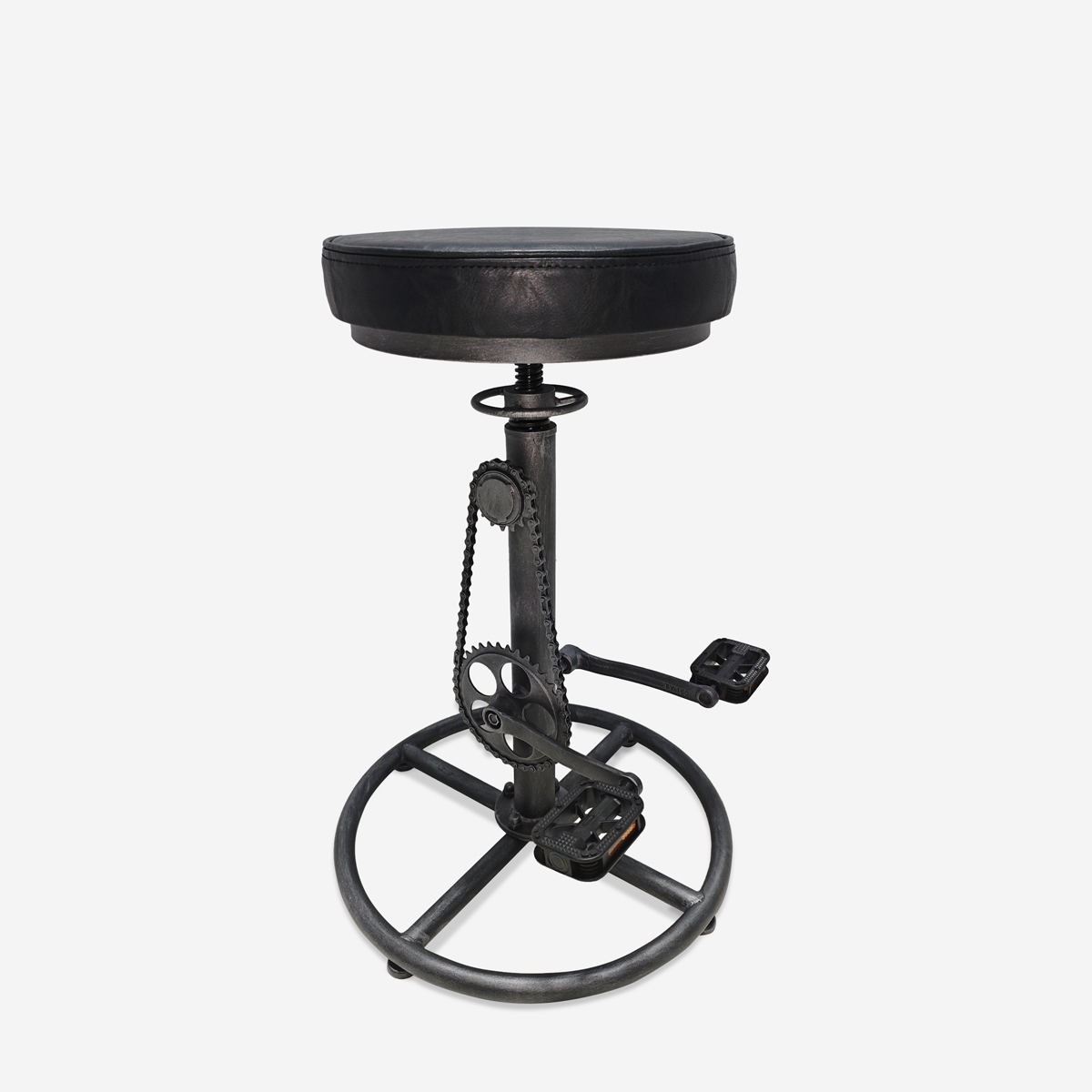 Tabouret de bar pub style industriel en similicuir repose-pieds Glint Promotion Tabouret de bar pub style industriel en similicuir repose-pieds Glint Promotion