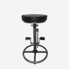 Tabouret de bar pub style industriel en similicuir repose-pieds Glint Vente