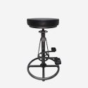 Tabouret de bar pub style industriel en similicuir repose-pieds Glint Offre