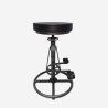 Tabouret de bar pub style industriel en similicuir repose-pieds Glint Offre