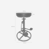 Tabouret de bar pub style industriel en similicuir repose-pieds Glint Remises