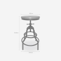 Tabouret réglable vis en bois et métal vintage industriel Vont Remises