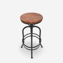 Tabouret de bar vintage industriel réglable avec repose-pieds Klom Vente