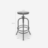 Tabouret de bar vintage industriel réglable avec repose-pieds Klom Offre