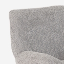 Fauteuil pivotant élégant en tissu bouclé pour salon bureau Lehm Offre