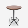 Table de bar cuisine ronde style industriel vintage réglable Girus Vente