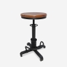 Tabouret de bar réglable à vis de style industriel vintage Helix Vente