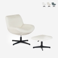 Fauteuil pivotant ergonomique de salon avec repose-pieds Janes Promotion