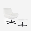 Fauteuil pivotant ergonomique de salon avec repose-pieds Janes 