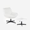 Fauteuil pivotant ergonomique de salon avec repose-pieds Janes 