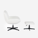 Fauteuil pivotant ergonomique de salon avec repose-pieds Janes 