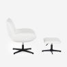 Fauteuil pivotant ergonomique de salon avec repose-pieds Janes 
