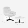 Fauteuil pivotant ergonomique de salon avec repose-pieds Janes 