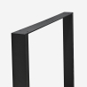 2 pieds rectangulaires pour table 65x71cm métal noir industriel Quill Vente
