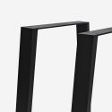 2 pieds pour table basse en forme de trapèze en métal noir Flare Vente