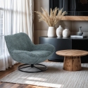 Fauteuil de bureau moderne pivotant en tissu bouclé Konn Vente