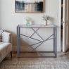 Console d'entrée design moderne 100x40x78cm plateau en verre Kevin Vente