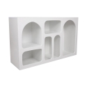 Console d'entrée design blanche avec compartiments incurvés 120x37cm Liva Offre