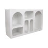 Console d'entrée design blanche avec compartiments incurvés 120x37cm Liva Offre