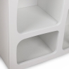 Console d'entrée design blanche avec compartiments incurvés 120x37cm Liva Modèle