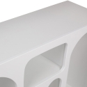 Console d'entrée design blanche avec compartiments incurvés 120x37cm Liva Caractéristiques