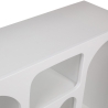 Console d'entrée design blanche avec compartiments incurvés 120x37cm Liva Caractéristiques