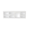 Meuble TV bas design 160x40 cm avec 7 compartiments blanc Lorin Réductions
