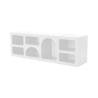 Meuble TV bas design 160x40 cm avec 7 compartiments blanc Lorin Catalogue