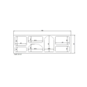 Meuble TV bas design 160x40 cm avec 7 compartiments blanc Lorin Choix