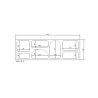 Meuble TV bas design 160x40 cm avec 7 compartiments blanc Lorin Choix