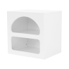 Table de chevet design blanc 50x40 cm 2 compartiments Lorin S Catalogue