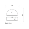 Table de chevet design blanc 50x40 cm 2 compartiments Lorin S Choix