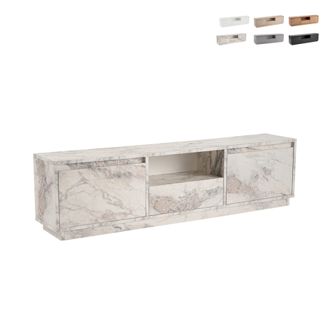 Meuble TV mobile avec 3 portes rabattables 160x29cm Vanguard Promotion