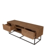 Meuble TV industriel moderne 140x40x50cm en bois et métal Rodez Vente