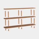 Console bibliothèque pour salon et entrée 150x35x75 cm en bois naturel Raca Remises