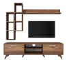 Meuble TV mural avec étagère et niches ouvertes 180x35cm Mary Catalogue